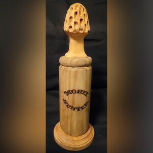 Unique Wood Burned Morel Mushroom Trophy